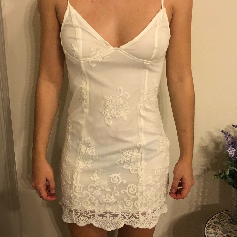 White lace dress